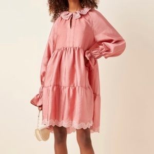 STINE GOYA (M) Daki Tiered Hammered Satin dress